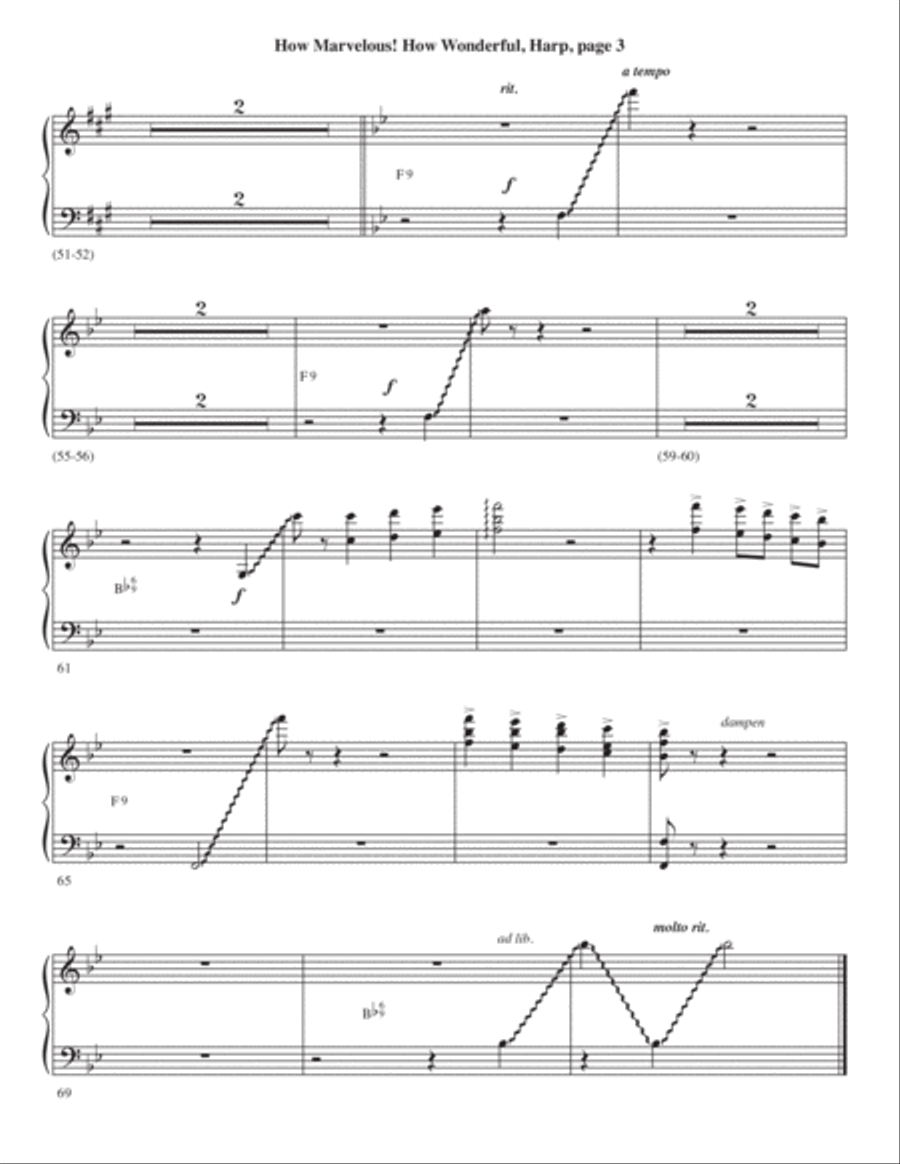 How Marvelous! How Wonderful! 4-Part scores gallery preview page 50