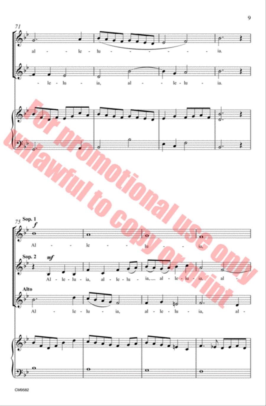 Alleluia SSA scores gallery preview page 10