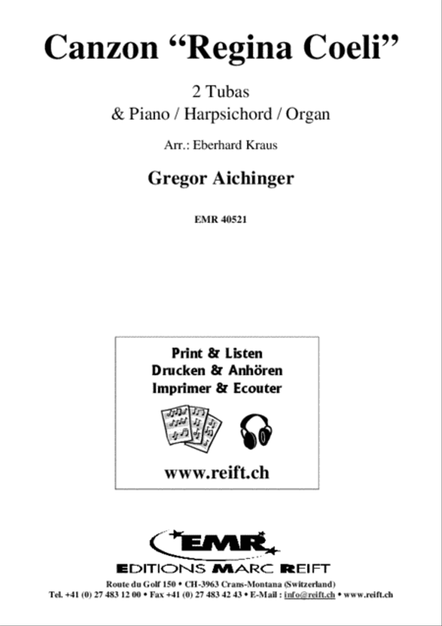 Canzon Regina Coeli Tuba scores gallery preview page 2