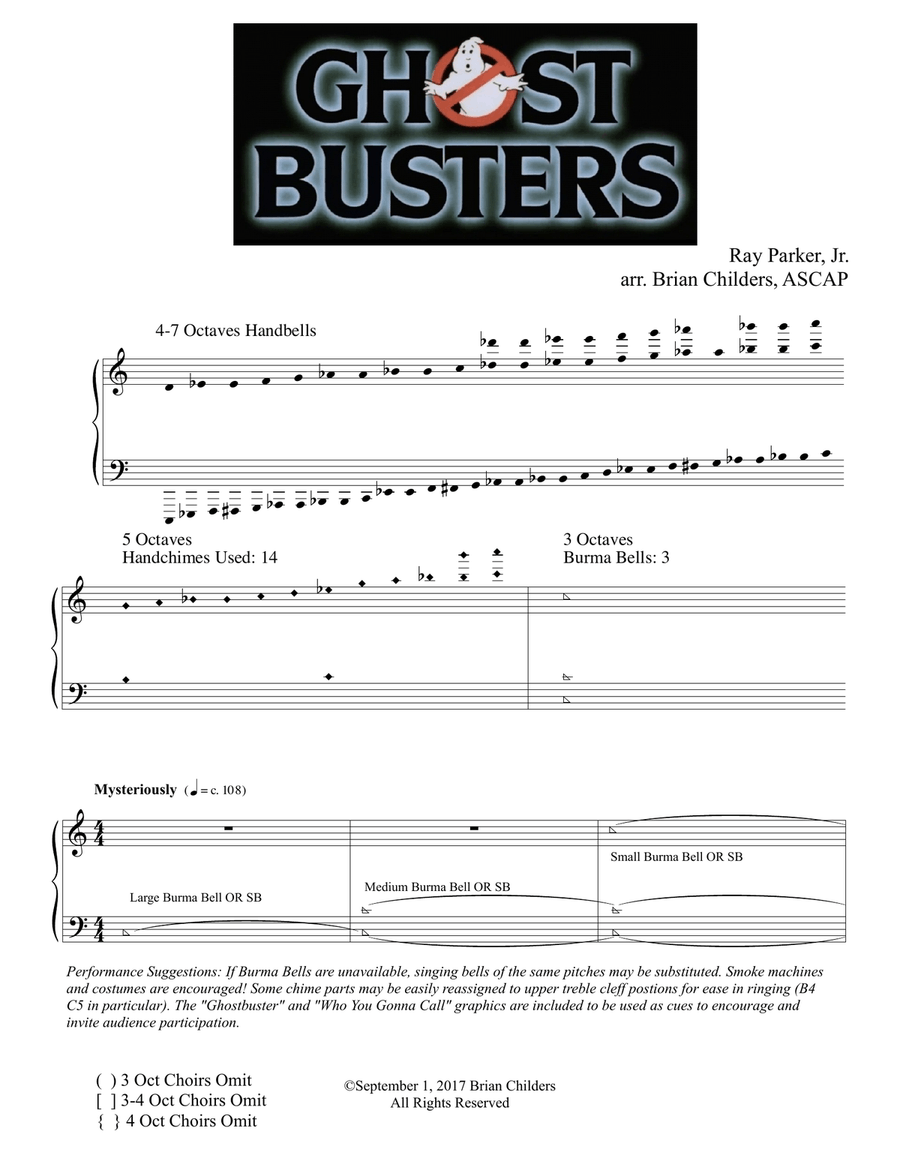 Ghostbusters Handbell Choir scores gallery preview page 2
