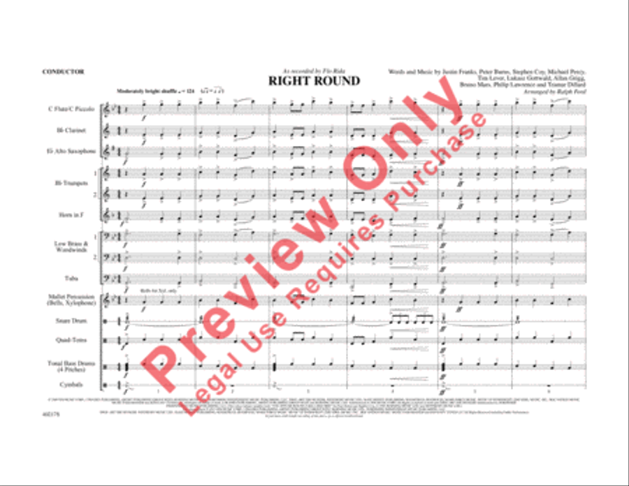 Right Round Marching Band scores gallery preview page 2