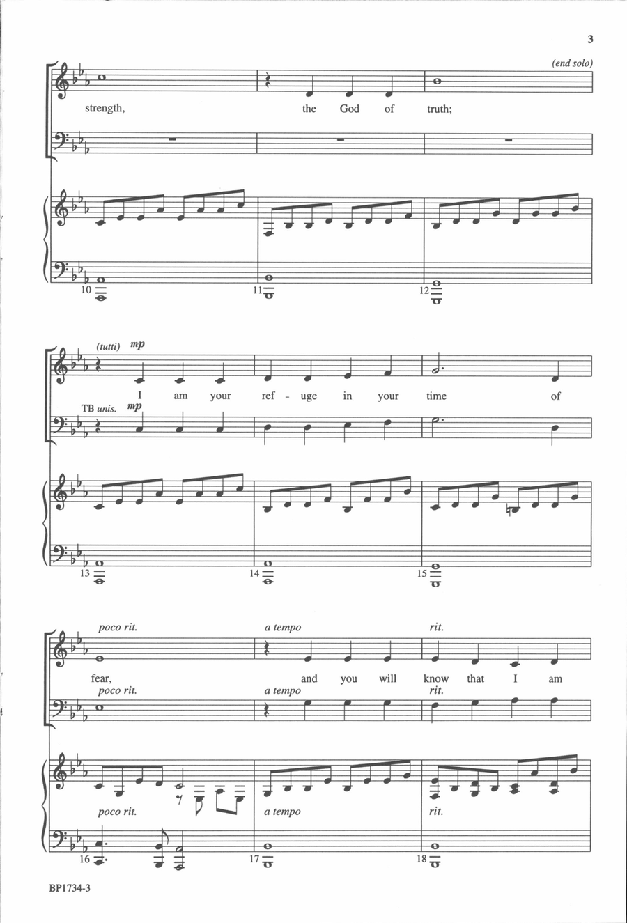 Be Still, and Know That I Am God 4-Part scores gallery preview page 3