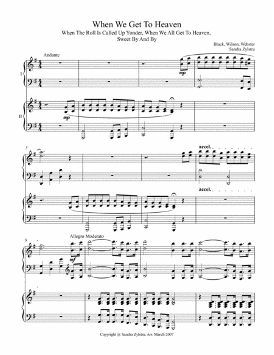 When We Get To Heaven (2 piano duet) 2 Pianos, 4-Hands scores gallery preview page 2
