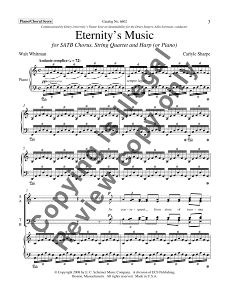 Eternity's Music (Choral Score image number null
