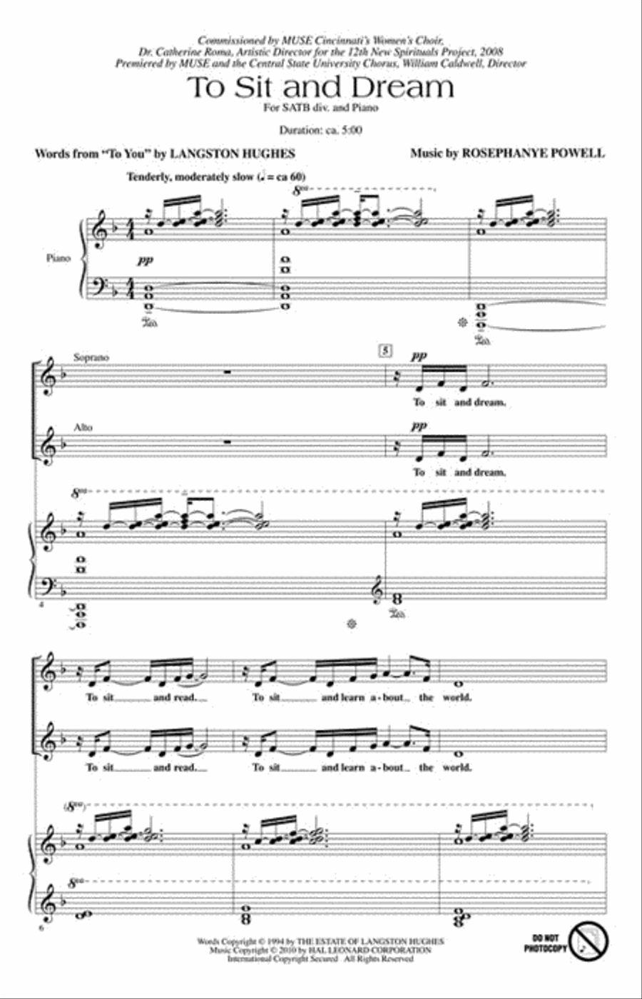 To Sit and Dream Divisi scores gallery preview page 2