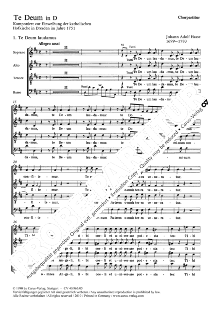 Te Deum SSAATB scores gallery preview page 2