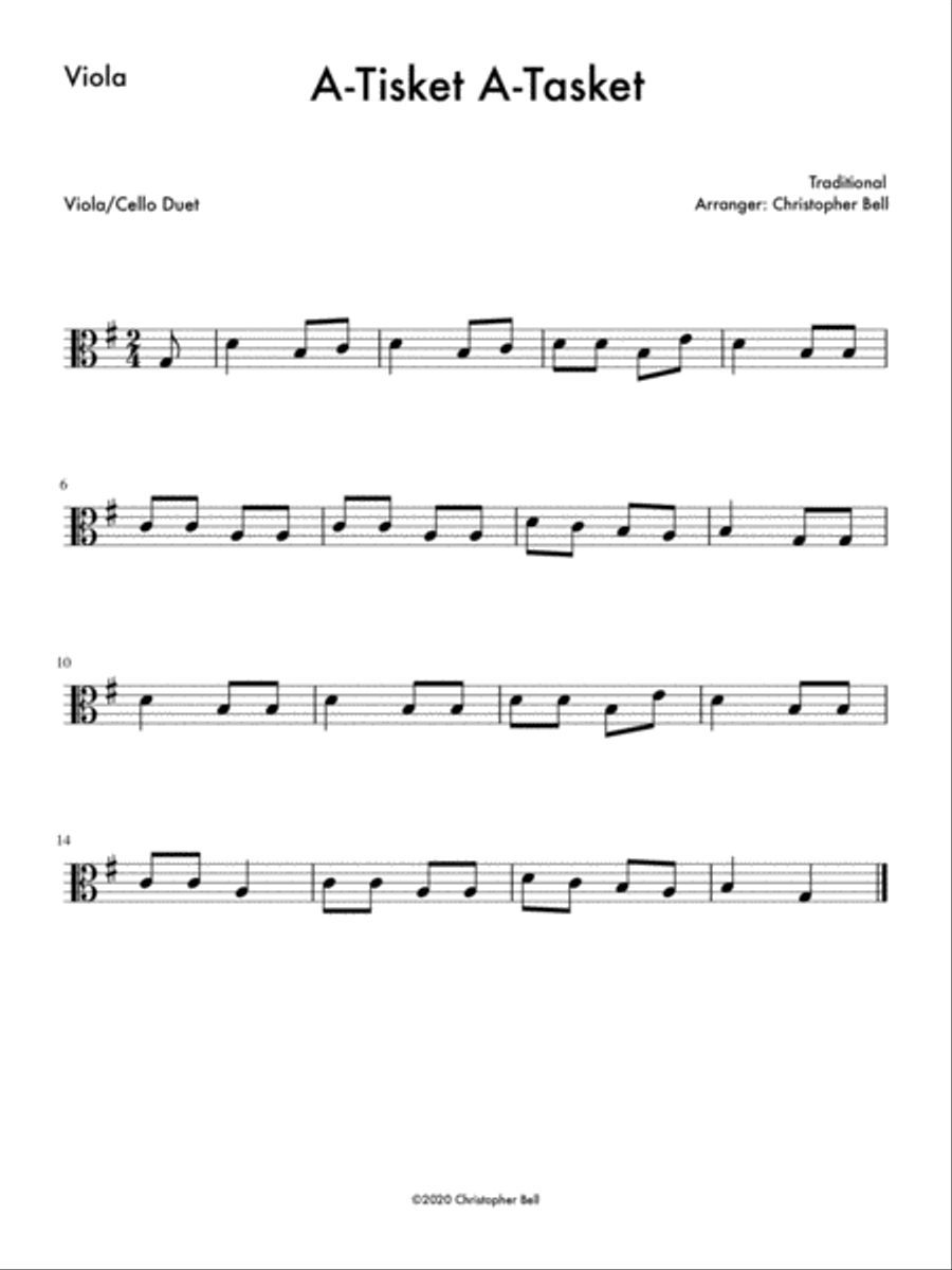 A-Tisket A-Tasket A-Tisket A-Tasket String Duet scores gallery preview page 2