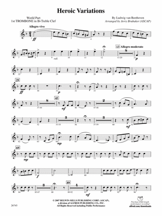 Heroic Variations: (wp) 1st B-flat Trombone T.C.