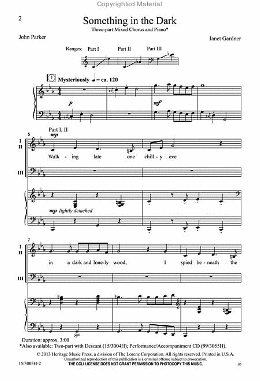 Something in the Dark 3-Part scores gallery preview page 2