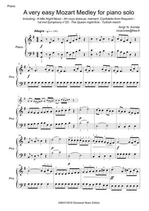 A very easy Mozart Medley for Piano solo