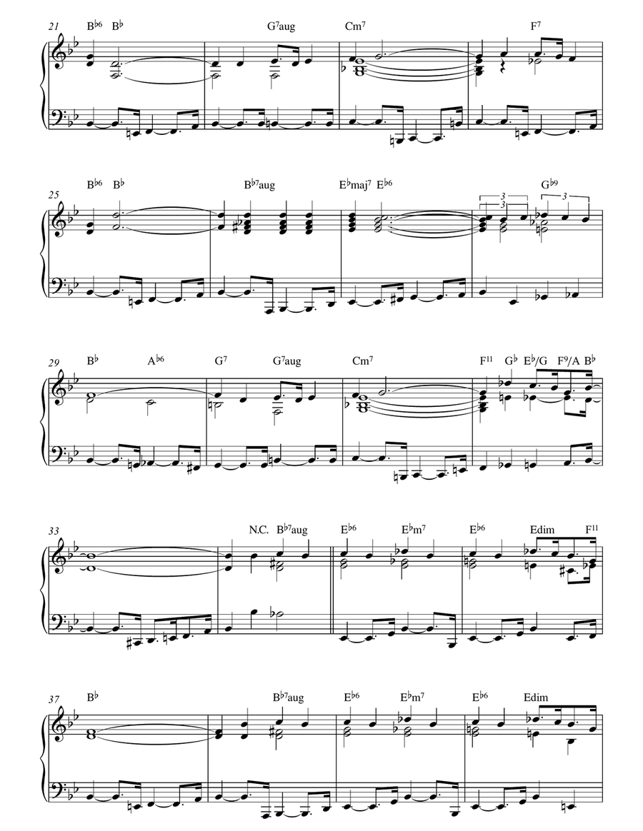 Learnin' The Blues Piano Solo scores gallery preview page 2
