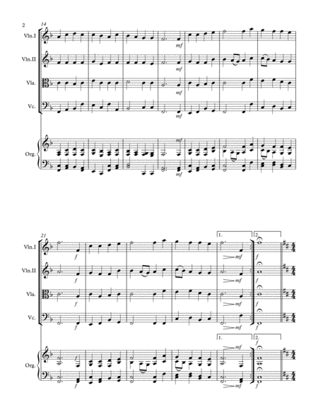 40 Beloved Christian Hymns Volume II (for String Quartet and optional Organ) image number null