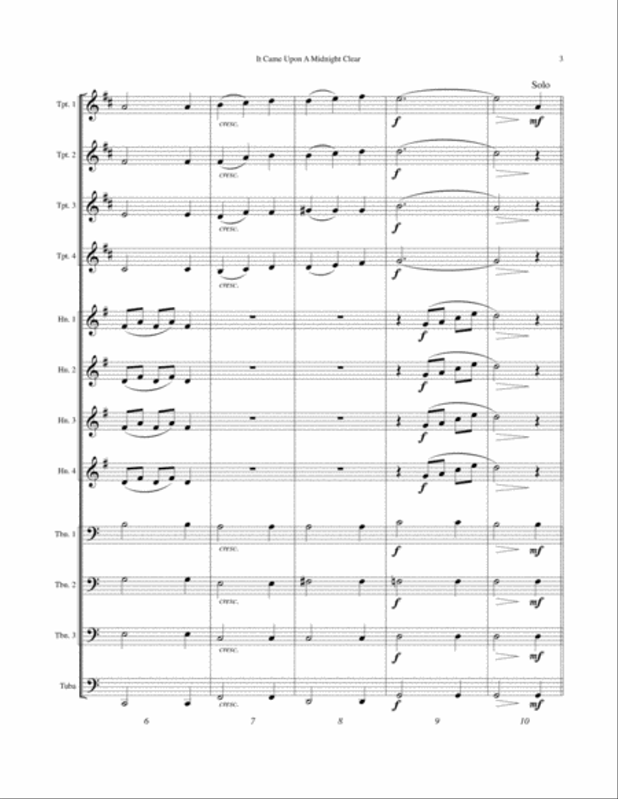 It Came Upon A Midnight Clear Brass Ensemble scores gallery preview page 3