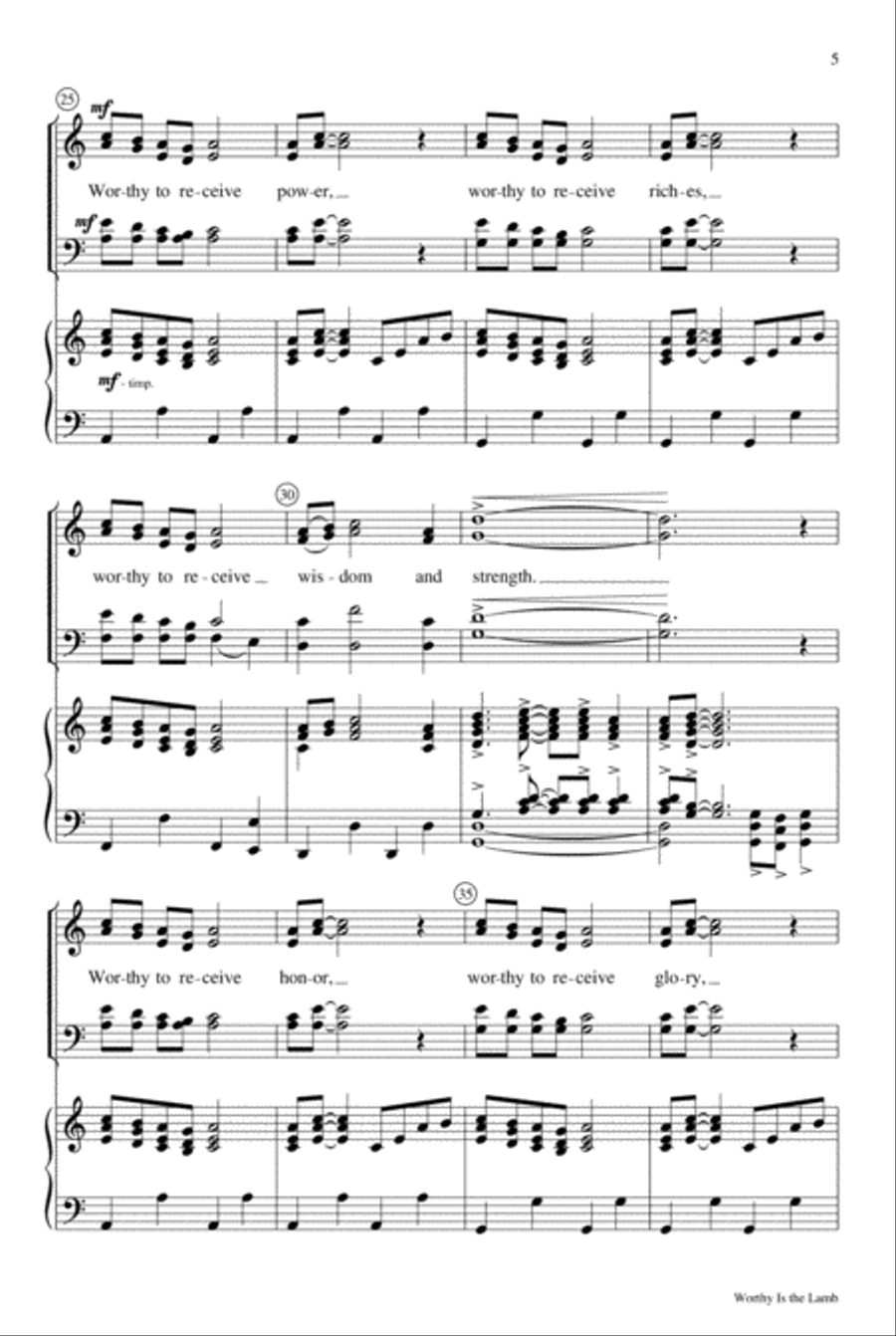 Worthy Is the Lamb Worthy Is the Lamb 4-Part scores gallery preview page 5