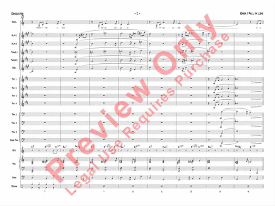 When I Fall in Love When I Fall in Love Jazz Ensemble scores gallery preview page 5