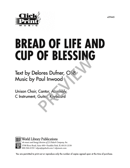 Bread of Life and Cup of Blessing image number null