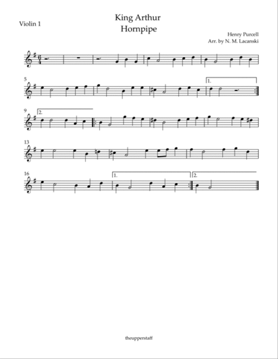 King Arthur Hornpipe String Orchestra scores gallery preview page 5
