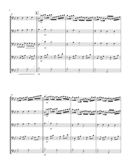 Canon (Pachelbel) (Bb) (Violoncello Quintet) image number null