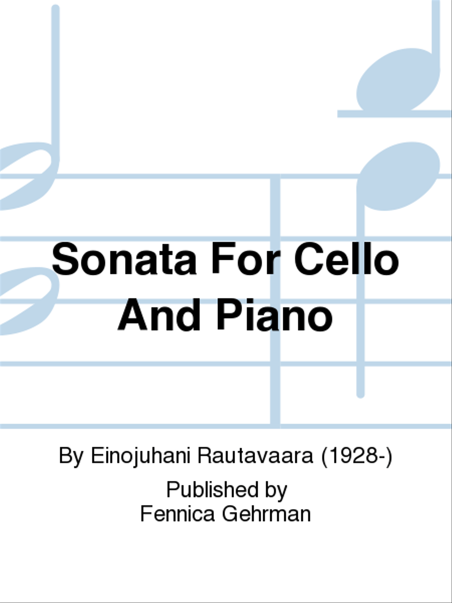 Sonata For Cello And Piano