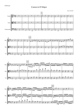 Book cover for Canon in D Major (Johann Pachelbel) for String Trio