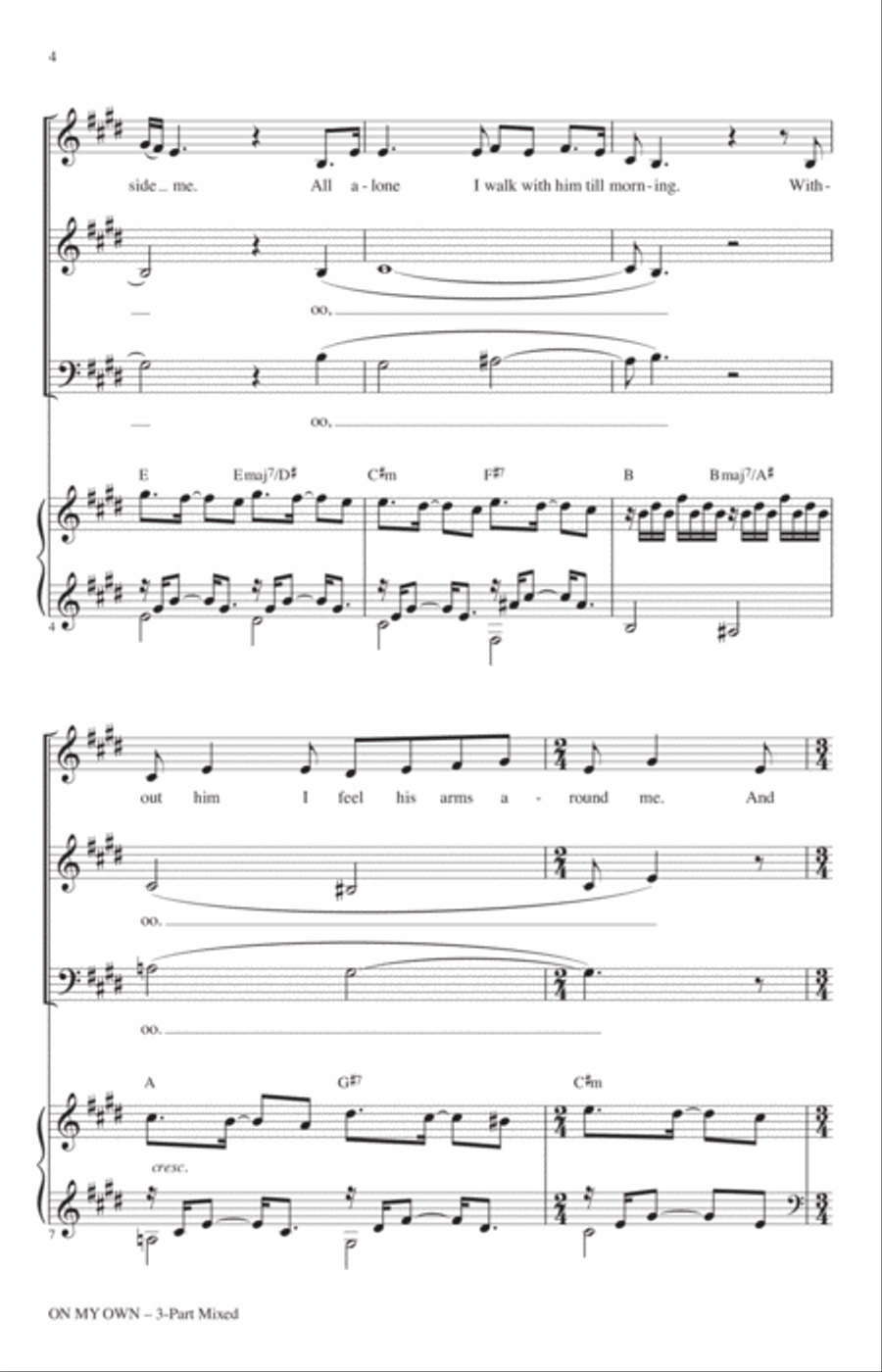 On My Own (from Les Miserables) (arr. Mac Huff) 3-Part scores gallery preview page 2