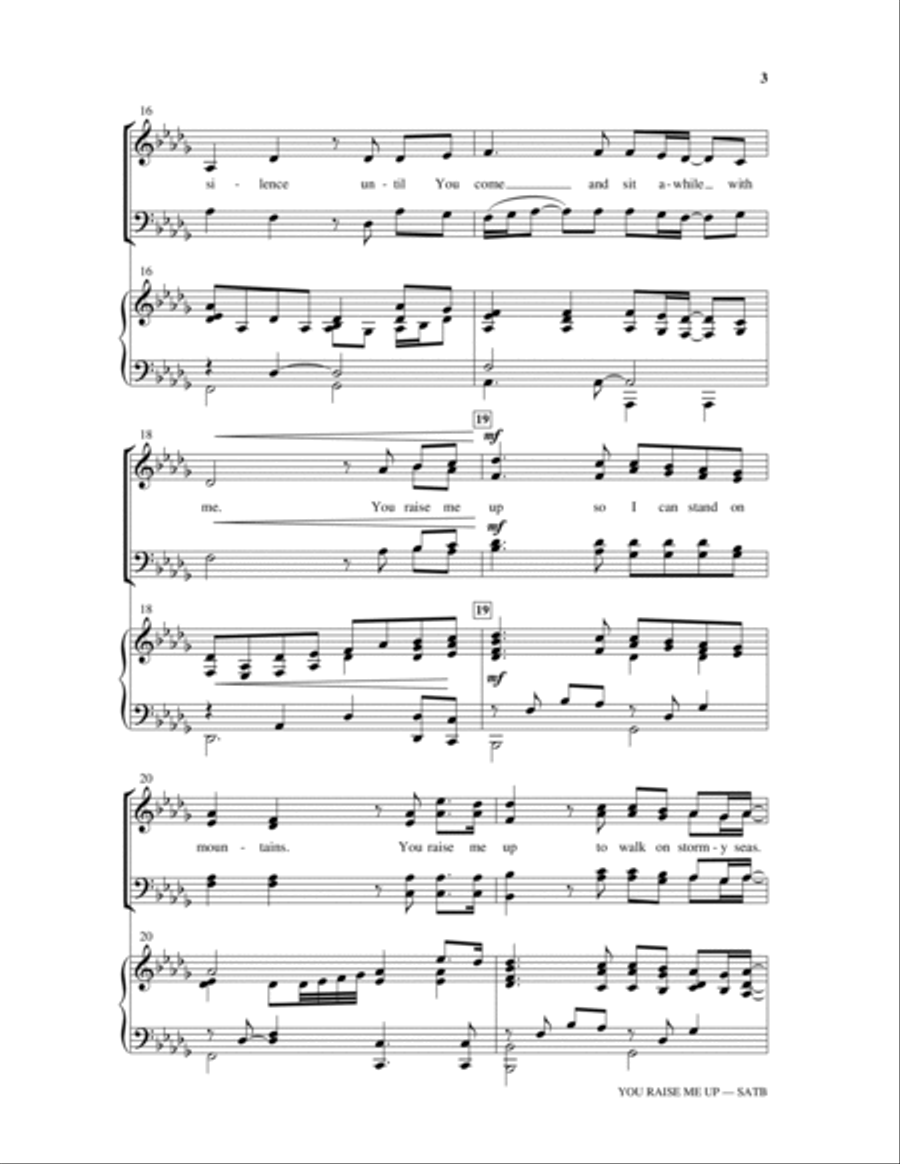 You Raise Me Up (arr. Joseph M. Martin) 4-Part scores gallery preview page 3