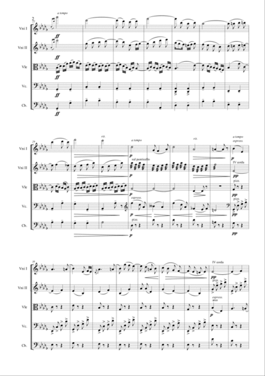 Filiberto Pierami: ELEGIA n°2 (Op.175) (ES-21-077) - Score Only String Orchestra scores gallery preview page 4