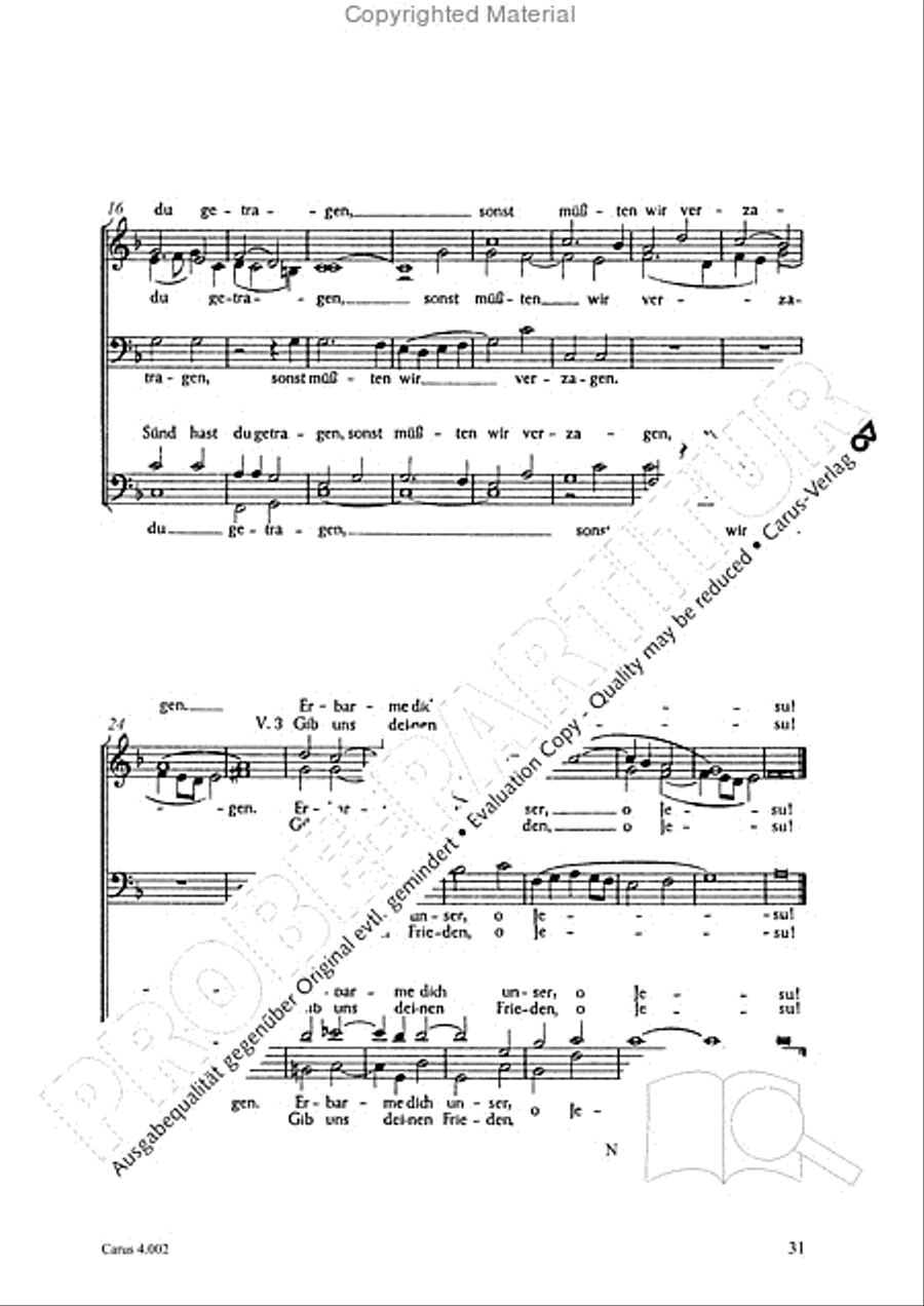Eccard: 29 Choralbearbeitungen Collection / Songbook scores gallery preview page 32