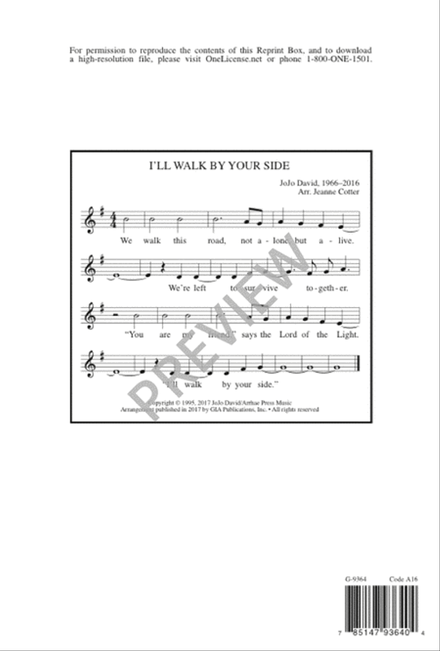 I'll Walk by Your Side I'll Walk by Your Side 4-Part scores gallery preview page 17