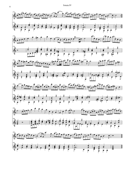 Sonata No IV arranged for flute or alto recorder and guitar image number null