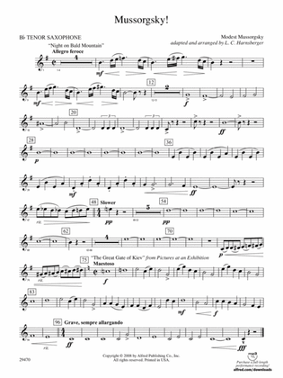 Mussorgsky!: B-flat Tenor Saxophone