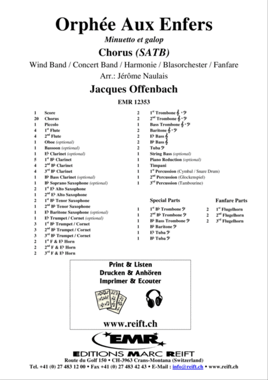 Orphee Aux Enfers 4-Part scores gallery preview page 2