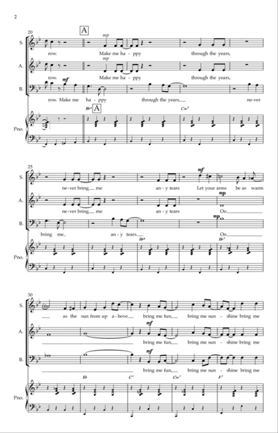 Bring Me Sunshine Bring Me Sunshine 3-Part scores gallery preview page 2