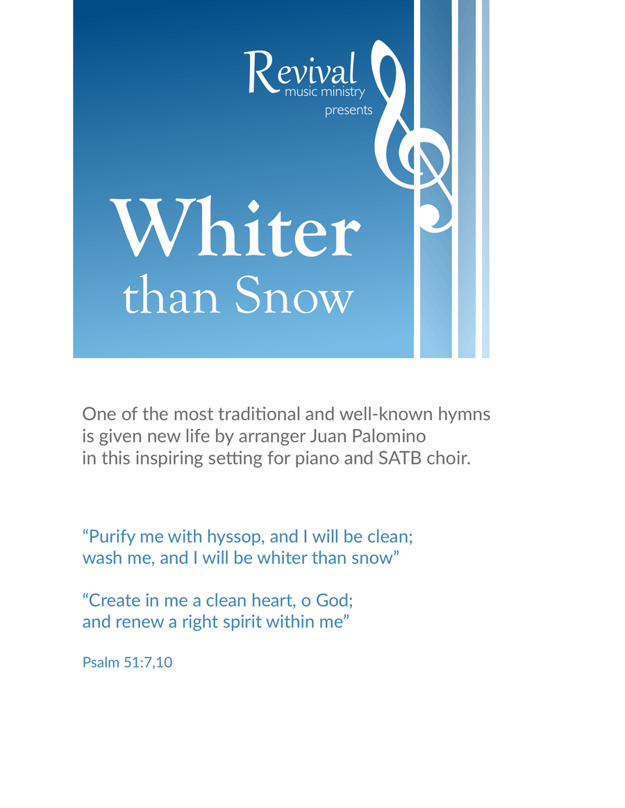 Whiter than Snow - SATB Arrangement 4-Part scores gallery preview page 1