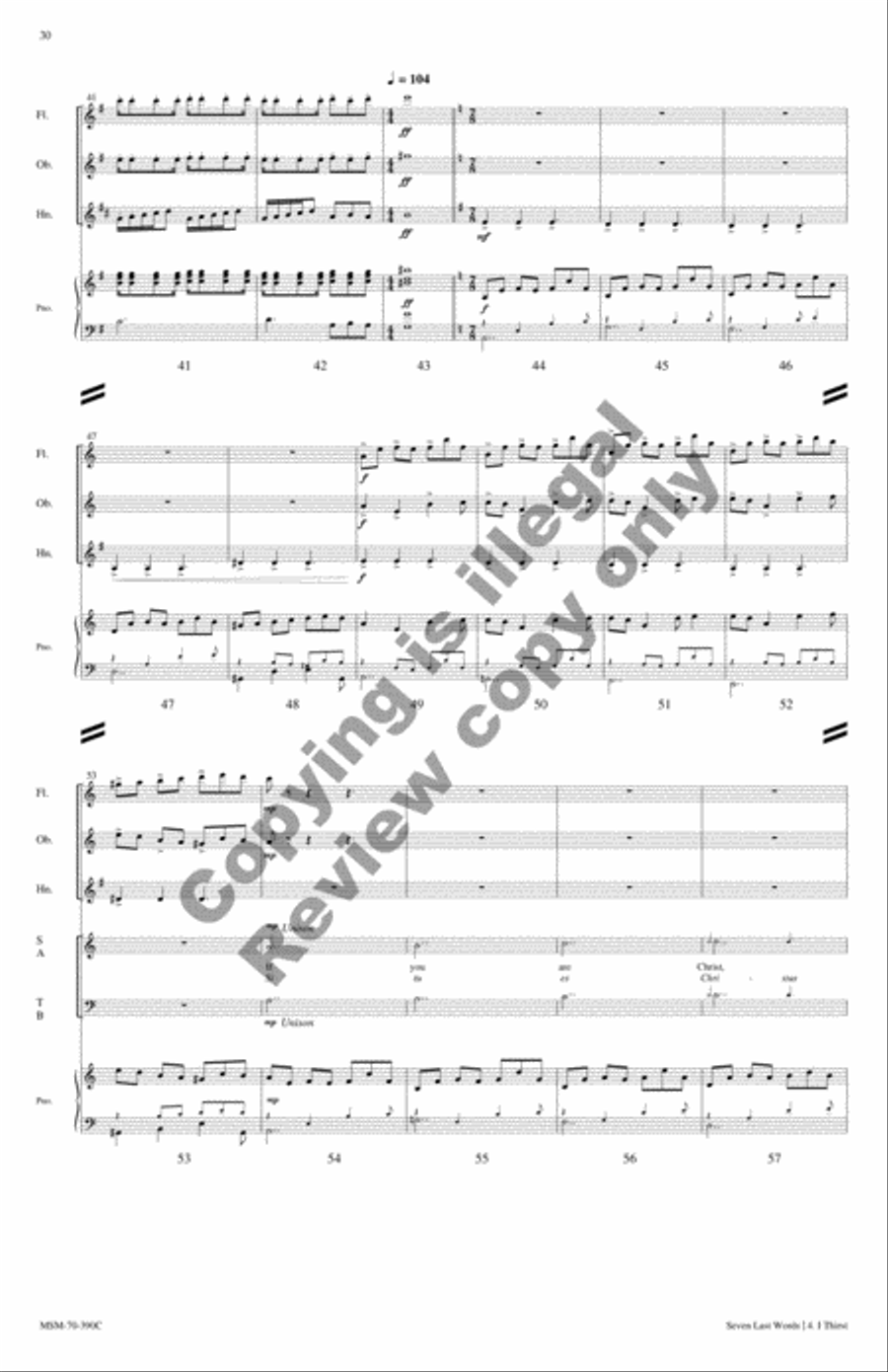Seven Last Words (Chamber Ensemble Score) Choir scores gallery preview page 38