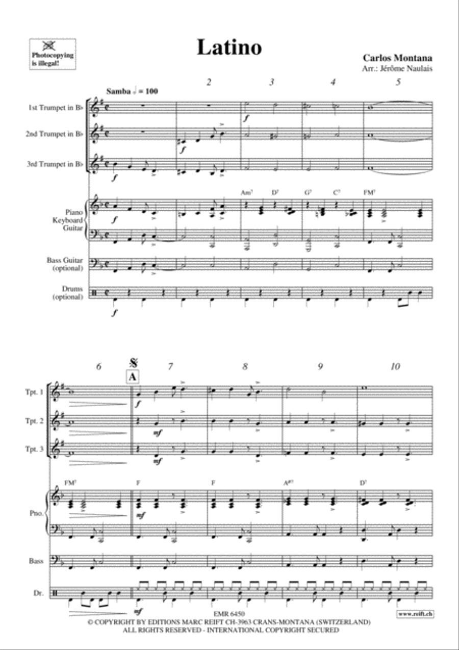 Latino Trumpet Trio scores gallery preview page 3