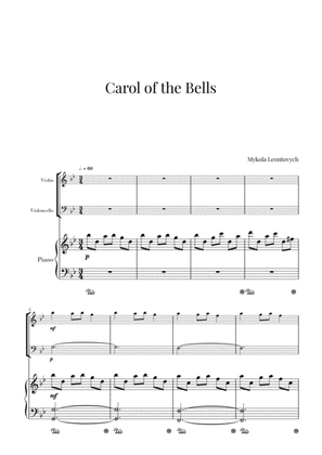 Book cover for Carol of the Bells (for Violin, Cello and Piano)