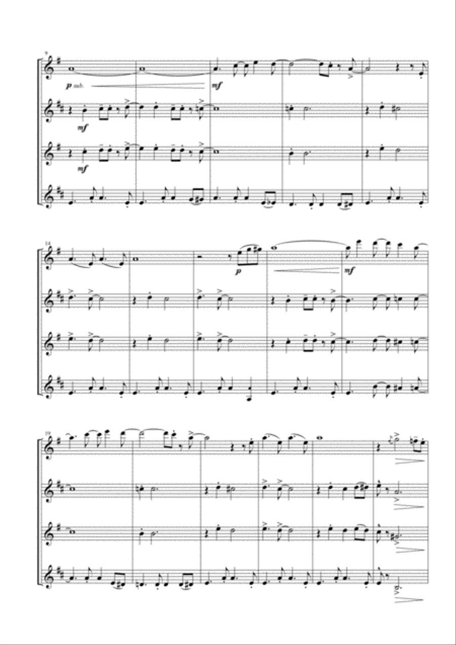 Mas Que Nada Woodwind Quartet scores gallery preview page 2