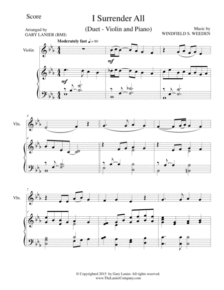 BEAUTIFUL HYMNS Set 1 & 2 (Duets - Violin and Piano with Parts) image number null