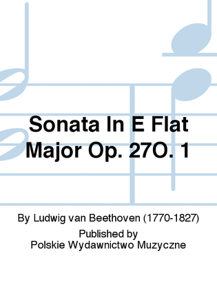 Book cover for Sonata In E Flat Major Op. 27O. 1