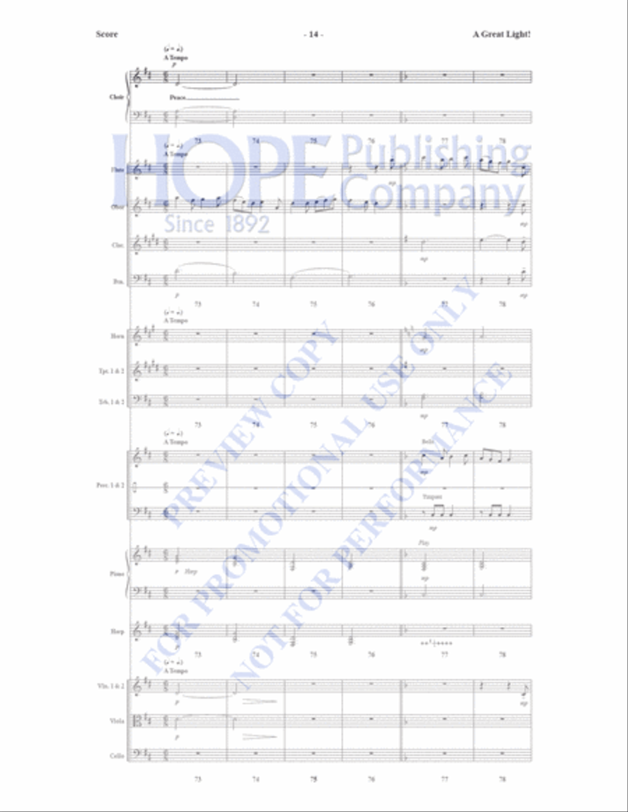 A Great Light A Great Light Orchestra scores gallery preview page 15