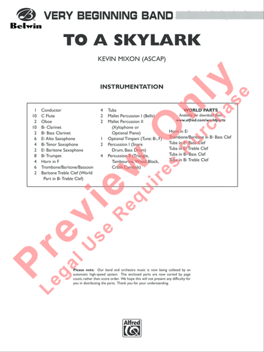 To a Skylark To a Skylark Concert Band scores gallery preview page 2