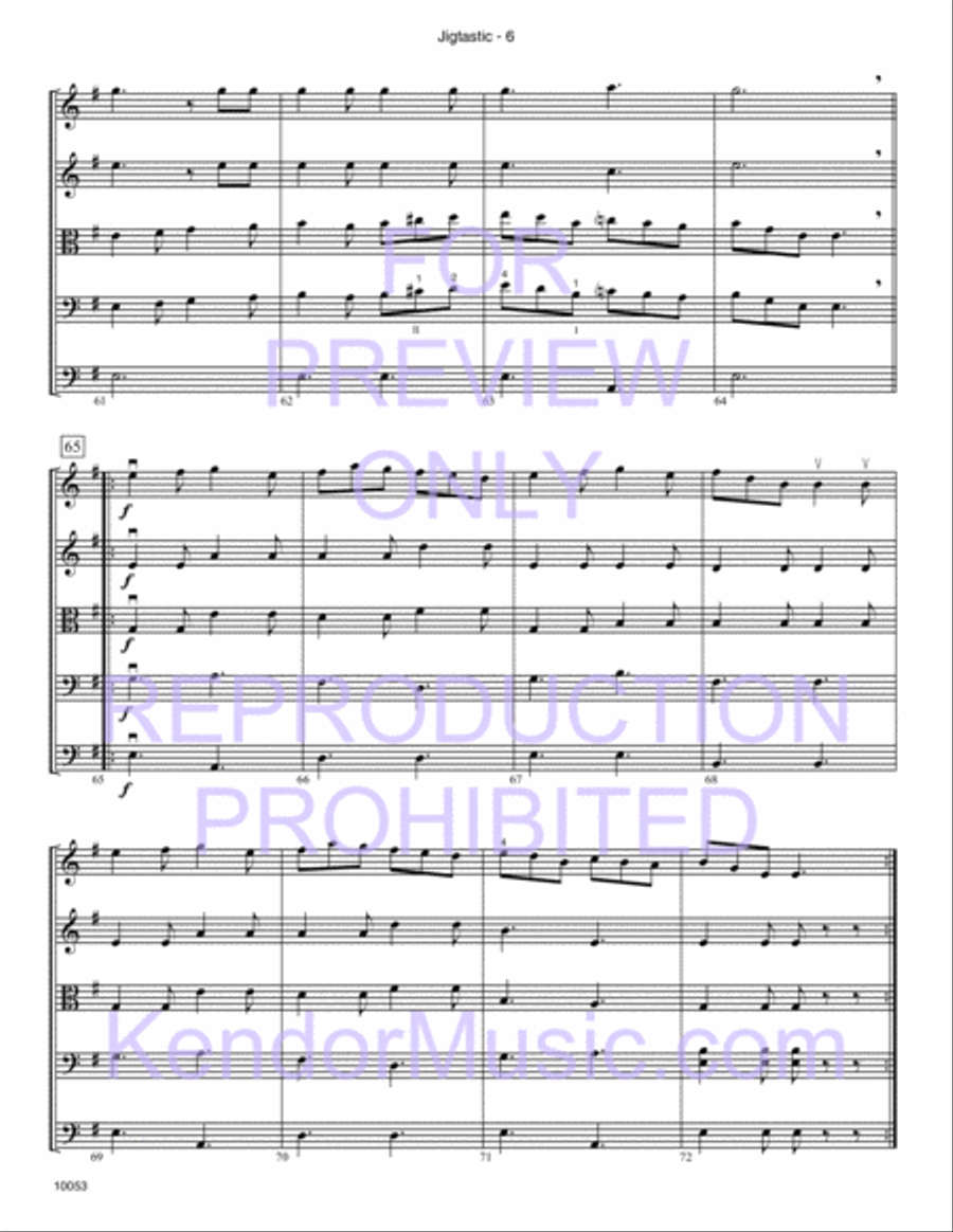 Jigtastic (Full Score) String Orchestra scores gallery preview page 7