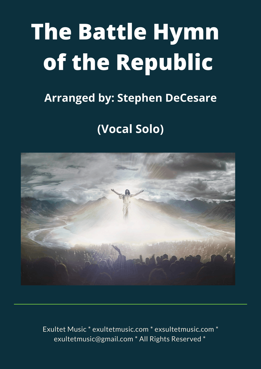 The Battle Hymn of the Republic (Vocal solo) Piano, Vocal scores gallery preview page 1