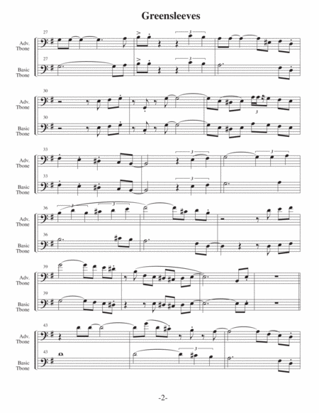 Greensleeves (Arrangements Level 3-5 for TROMBONE + Written Acc) image number null
