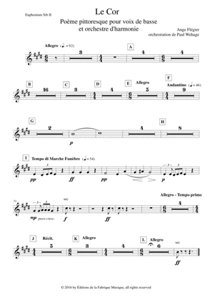 Ange Flégier: Le Cor for bass voice and concert band, Bb euphonium 2 part