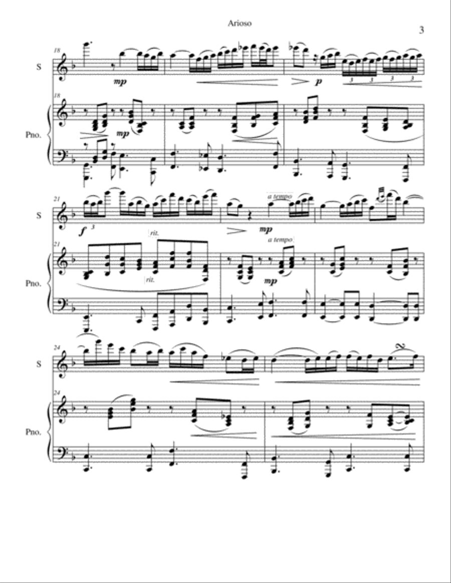 Arioso Flute Solo scores gallery preview page 3