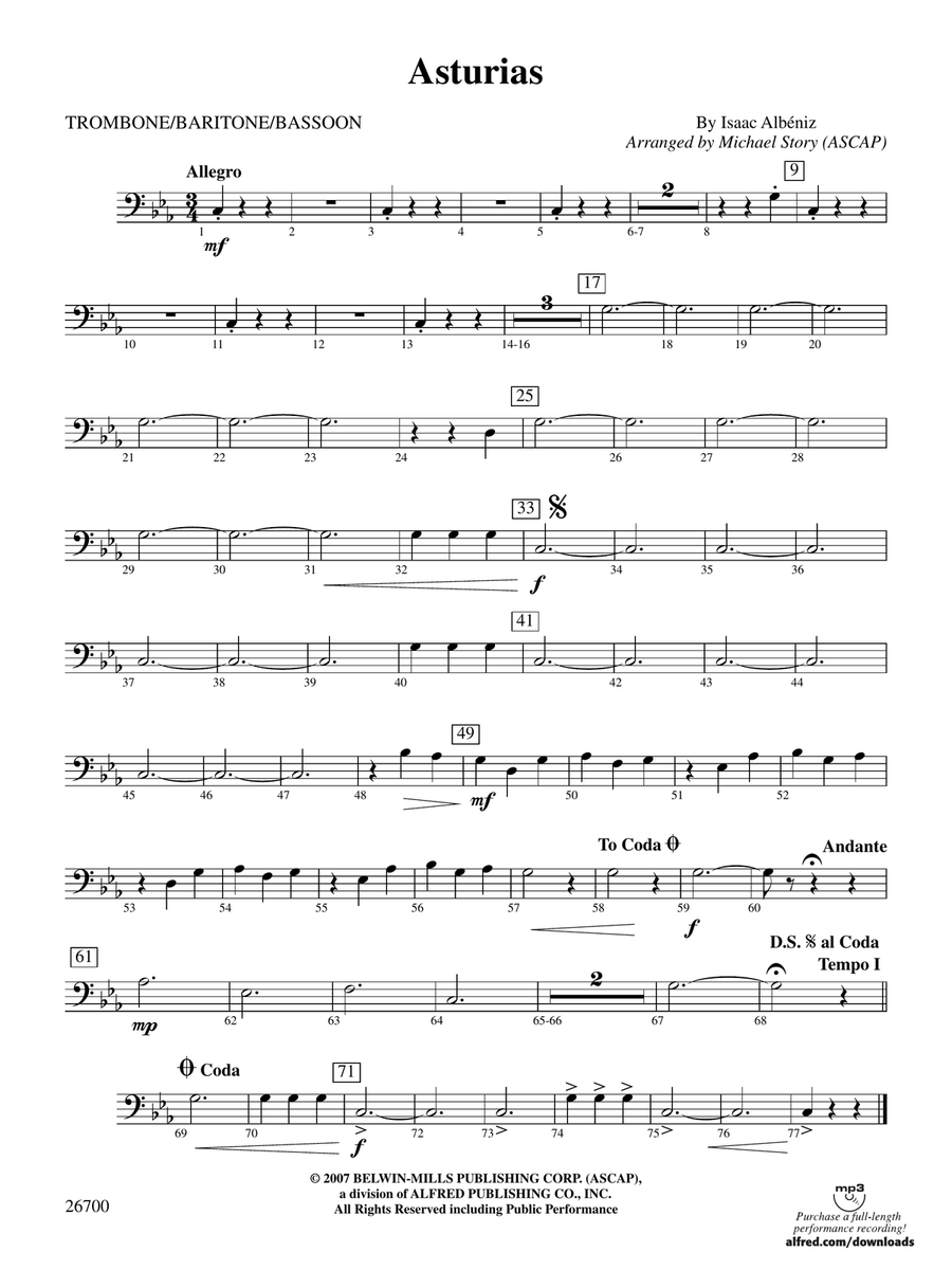 Asturias: 1st Trombone