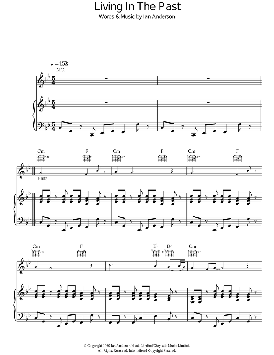 Living In The Past Living In The Past Acoustic Guitar scores gallery preview page 1