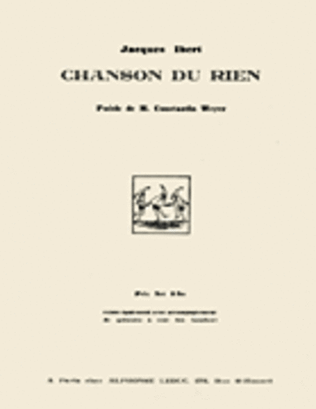 Book cover for Chanson du Rien